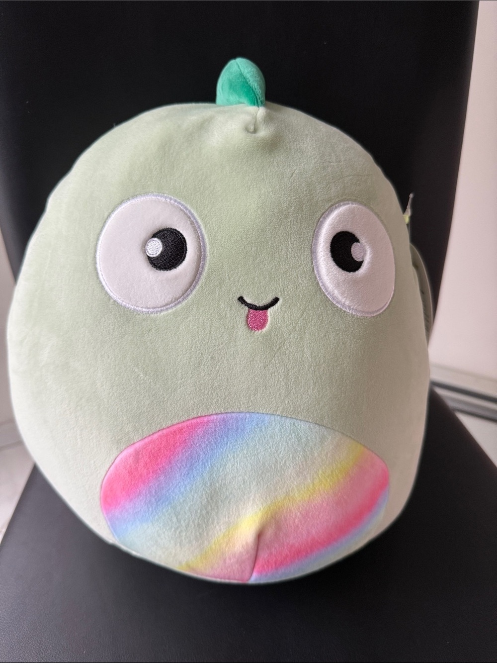 NEW Squishmallows Light Green Plush with Rainbow Belly - “ KENT”